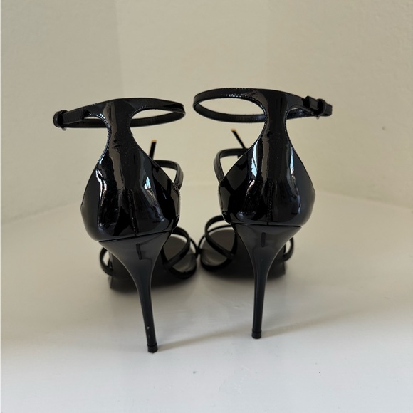 Saint Laurent Cassandra YSL Black Patent Sandals - Size 8 - Picture 5 of 13